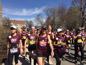 Kathrine Switzer ran the 2017 Boston Marathon on Monday, nearly 50 years to the day after she ran her first one.